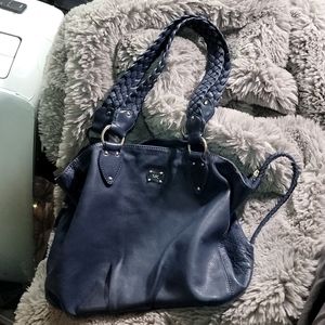 Michael Kors 'Woodside' Shoulder Bag, Large, Navy Blue, EUC